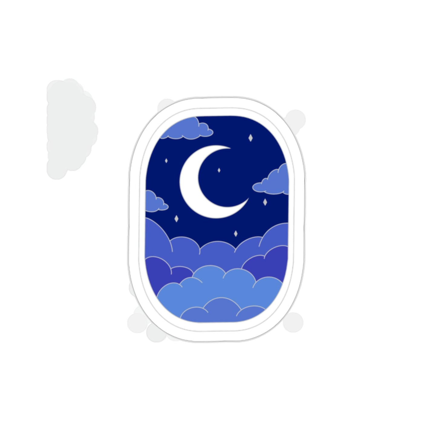 Airplane to the Moon Sticker