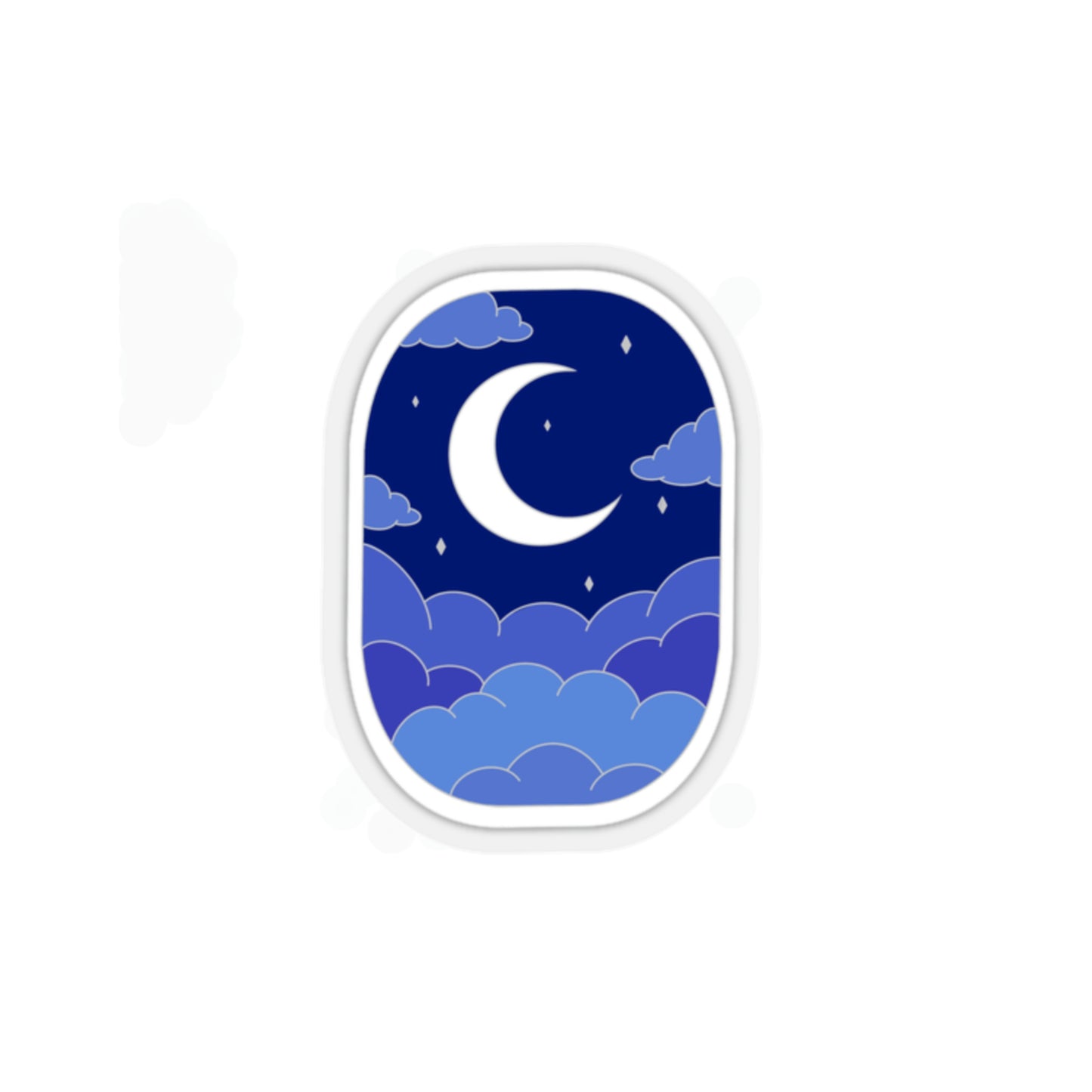 Airplane to the Moon Sticker